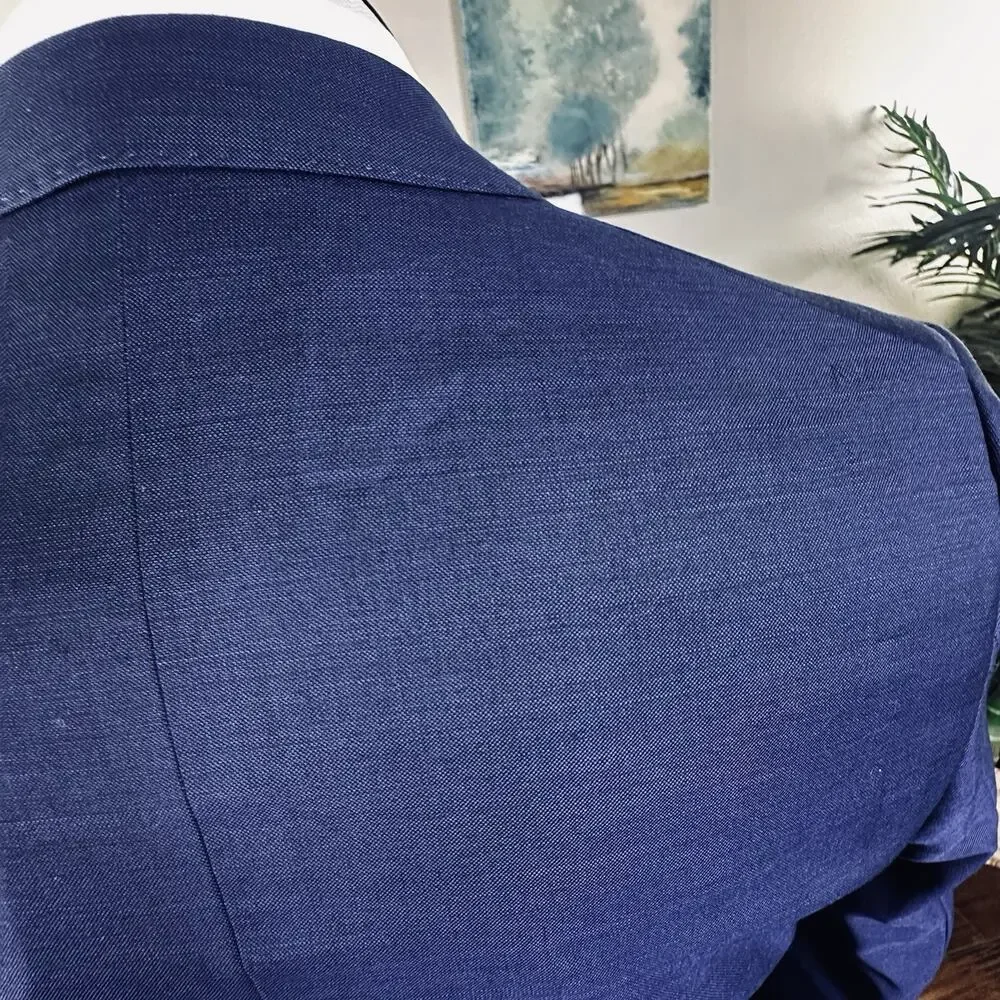 Paul Betenly Sport coat Blazer Men 40L Cobalt Blue Wool Lanificio Filarte Italy